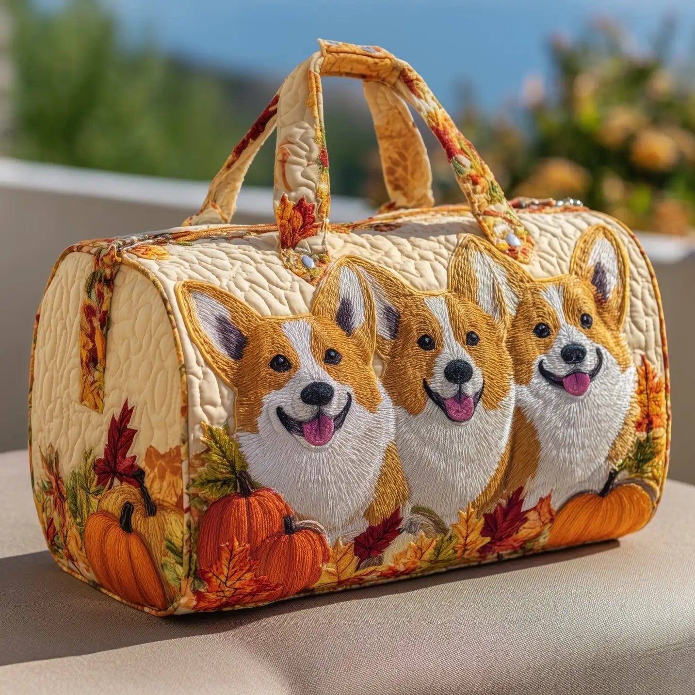 Quilted Duffle Dog Bag
